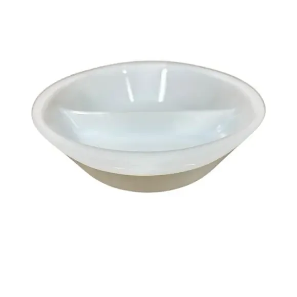 Vtg 60s Oval Glasbake White Green Crazy Daisy Divided Oval Casserole Dish 12” - Picture 4 of 9